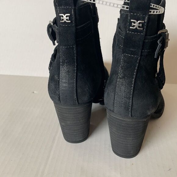 Sam Edelman Myra Black Suede Ankle Booties - Picture 4 of 8